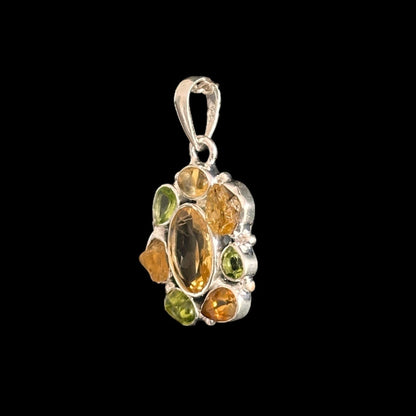 "Parjita" Pendant Citrine and Peridot