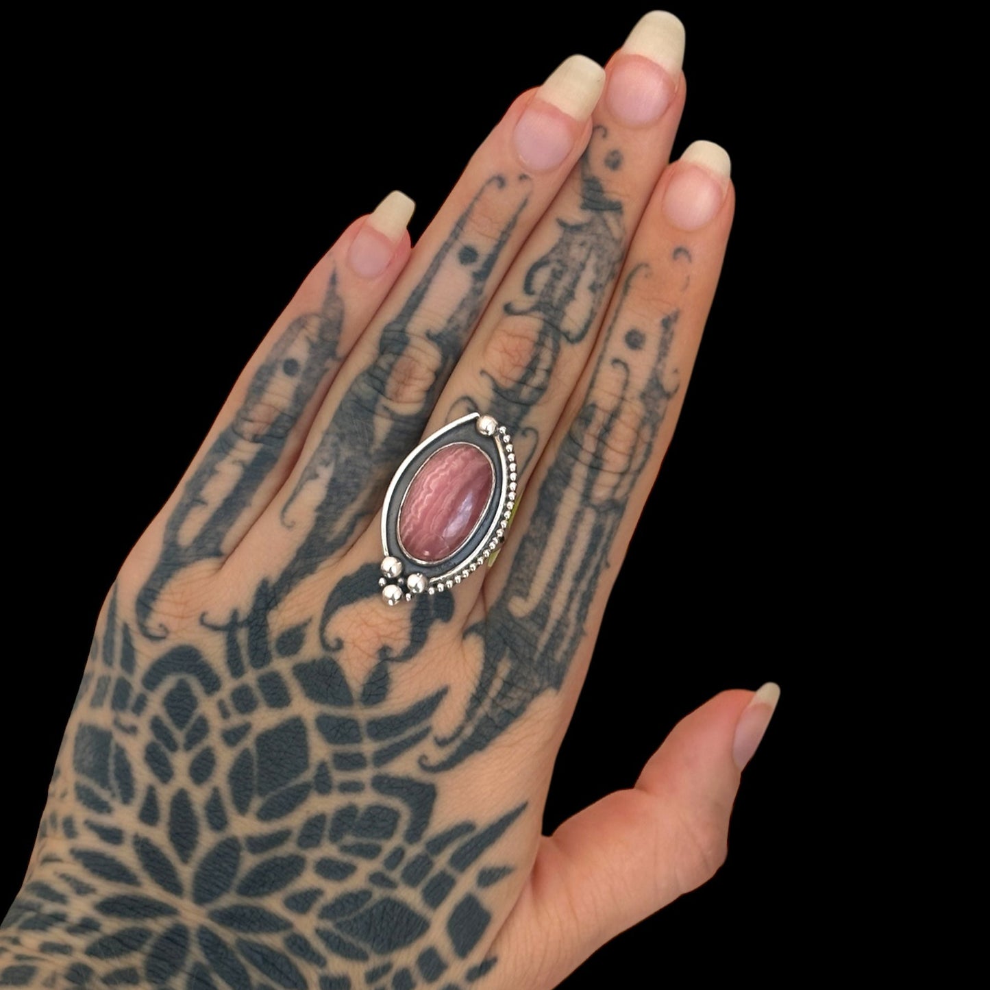 Anillo "Arjun" Rodocrosita