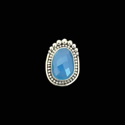 "Paki" Blue Agate Ring