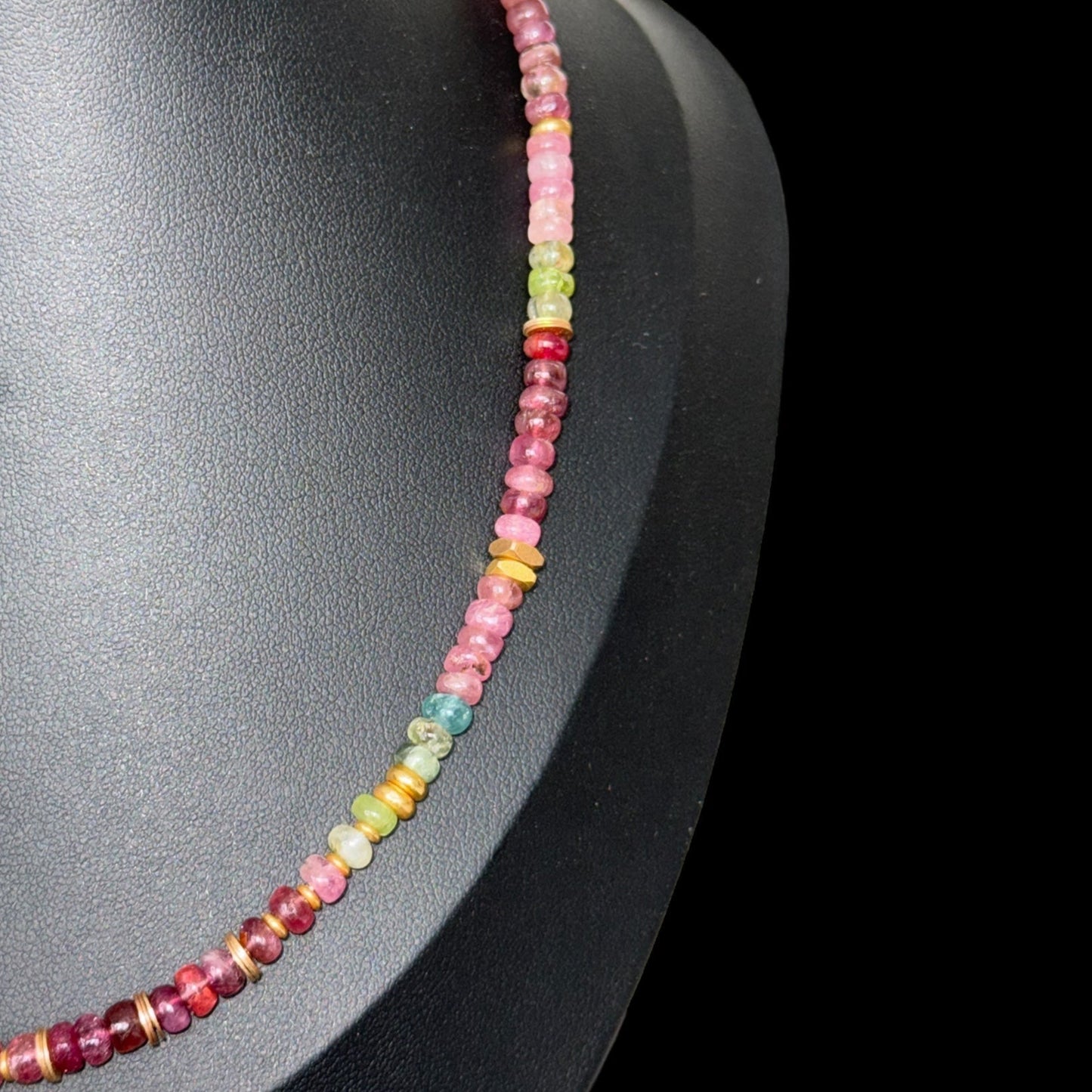 Collar Turmalina Multicolor Smooth Rondelle