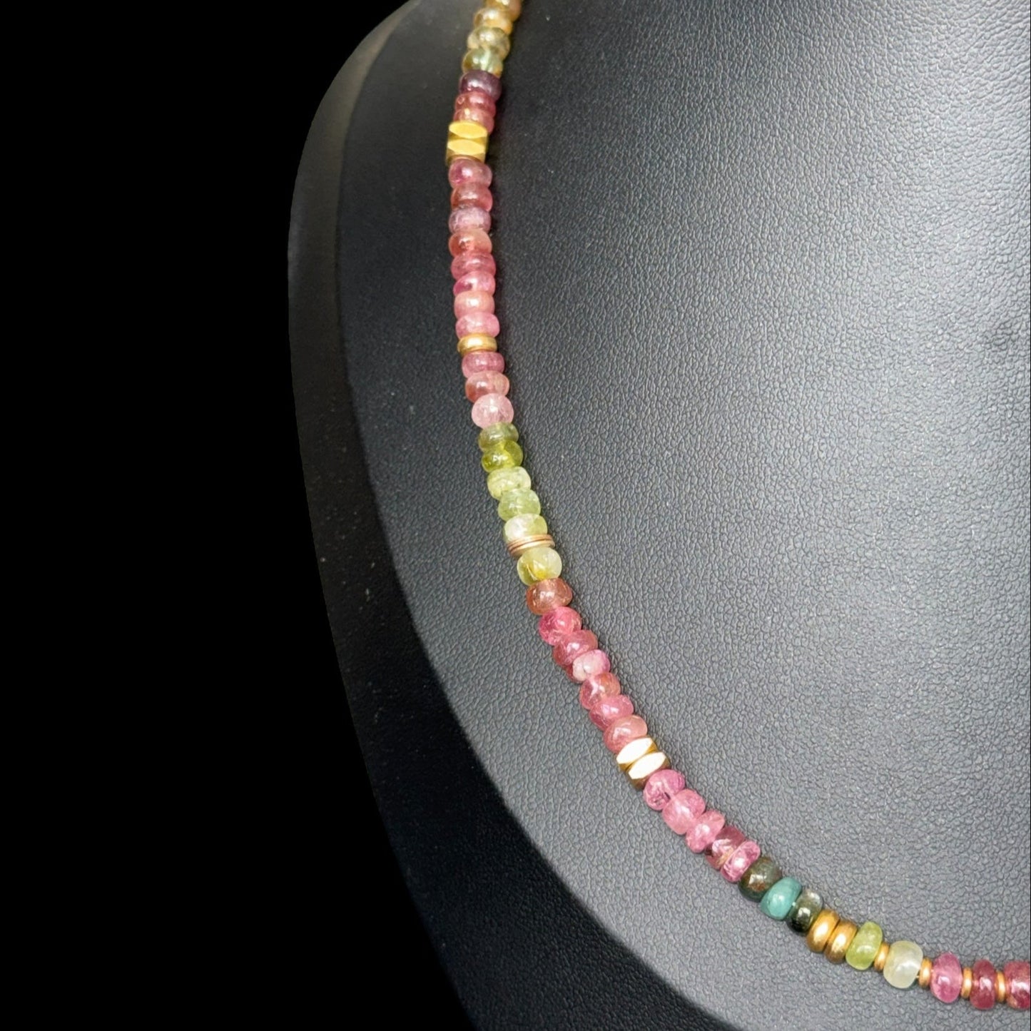 Collar Turmalina Multicolor Smooth Rondelle