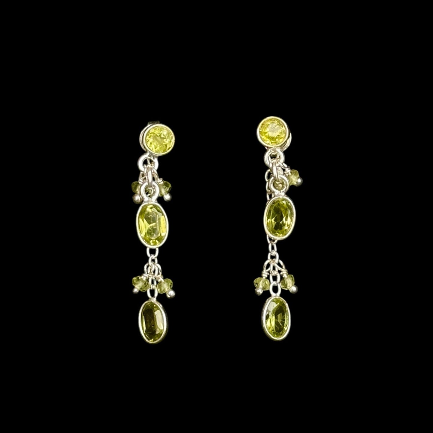 pendientes "Ratna Līlā" Peridoto
