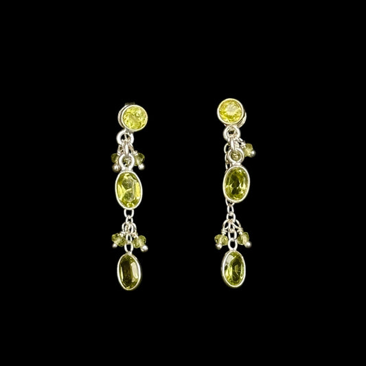 pendientes "Ratna Līlā" Peridoto