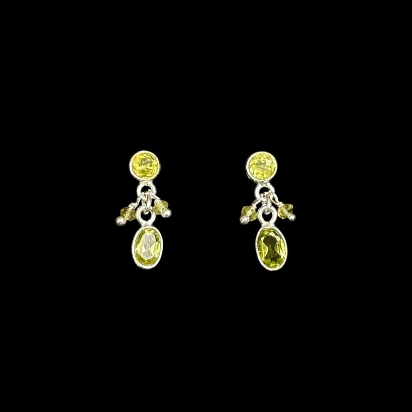 pendientes "Ratna Līlā" Peridoto