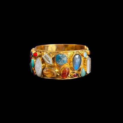Mehrsteinarmband Queen Messing