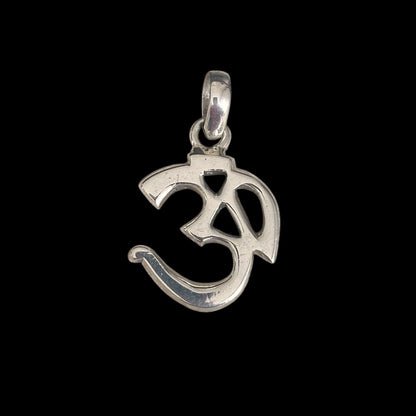 Sterling Silver OM Symbol Pendant