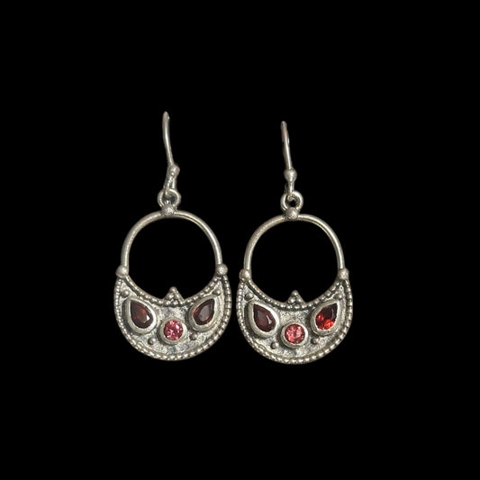 Pendientes Amara Granate