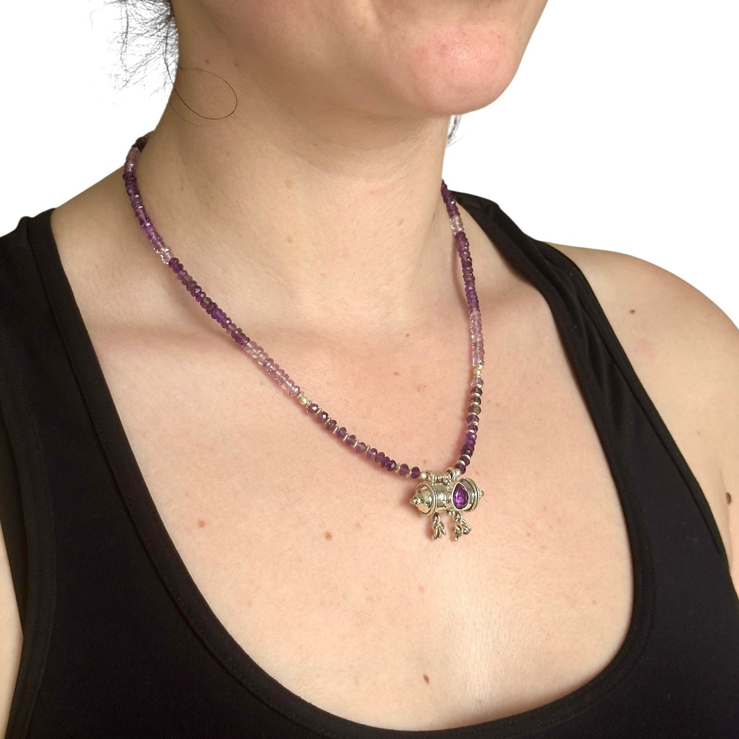 Mantra Box Halskette (मन्त्रपेटिका) Amethyst 1.