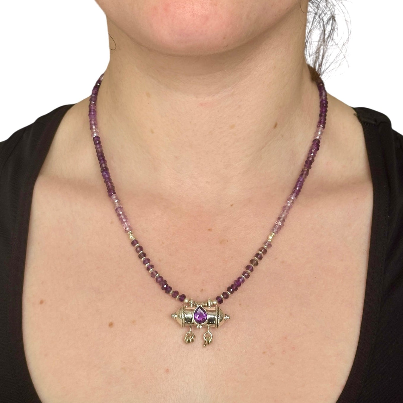 Mantra Box Halskette (मन्त्रपेटिका) Amethyst 1.