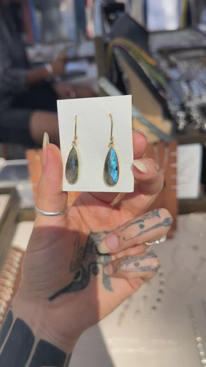 Pendientes latón + anillo plata
